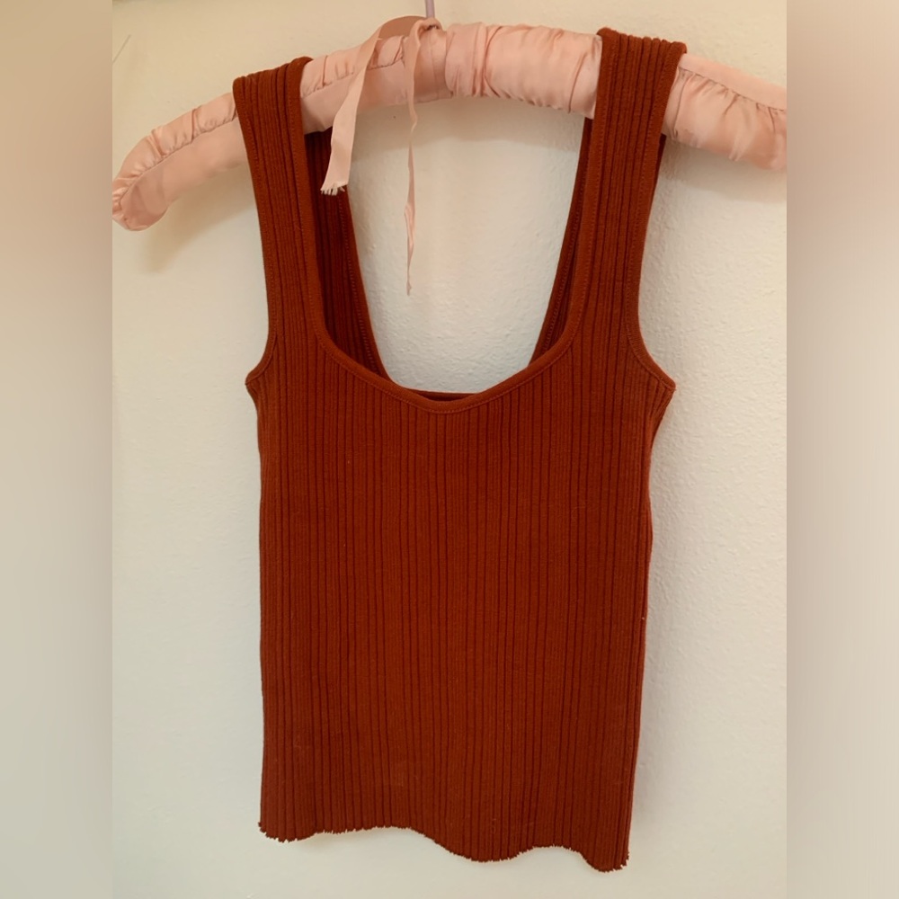 Vince Crop Square Neck Tank XS